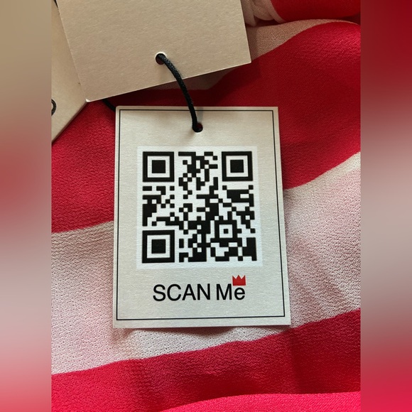 Me369 NWT St. Barth Red and White striped skirt. 100% Viscose. Size Small. - Picture 9 of 16